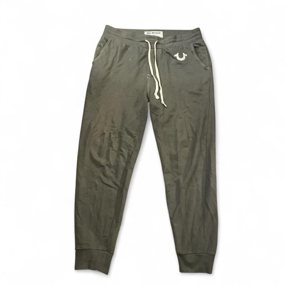 True religion olive sweatpants joggers men